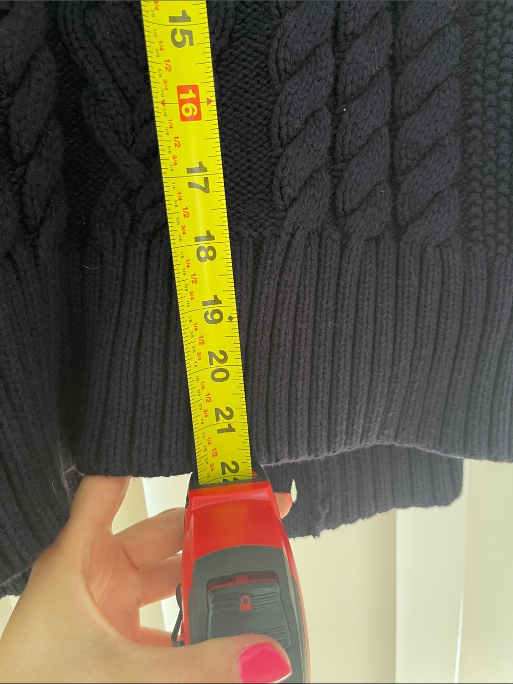 Tuckernuck Navy Cable-Knit Cardigan with Gold Buttons - Picture 6 of 8